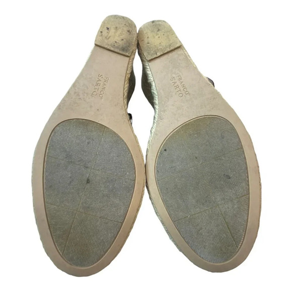 Franco Sarto Brown Straw Wedge Heel Women's‎ Shoes - Picture 4 of 4